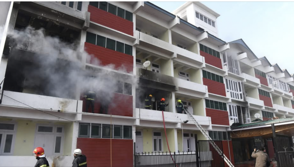 Fire Breaks Out At MLA Hostel In Srinagar